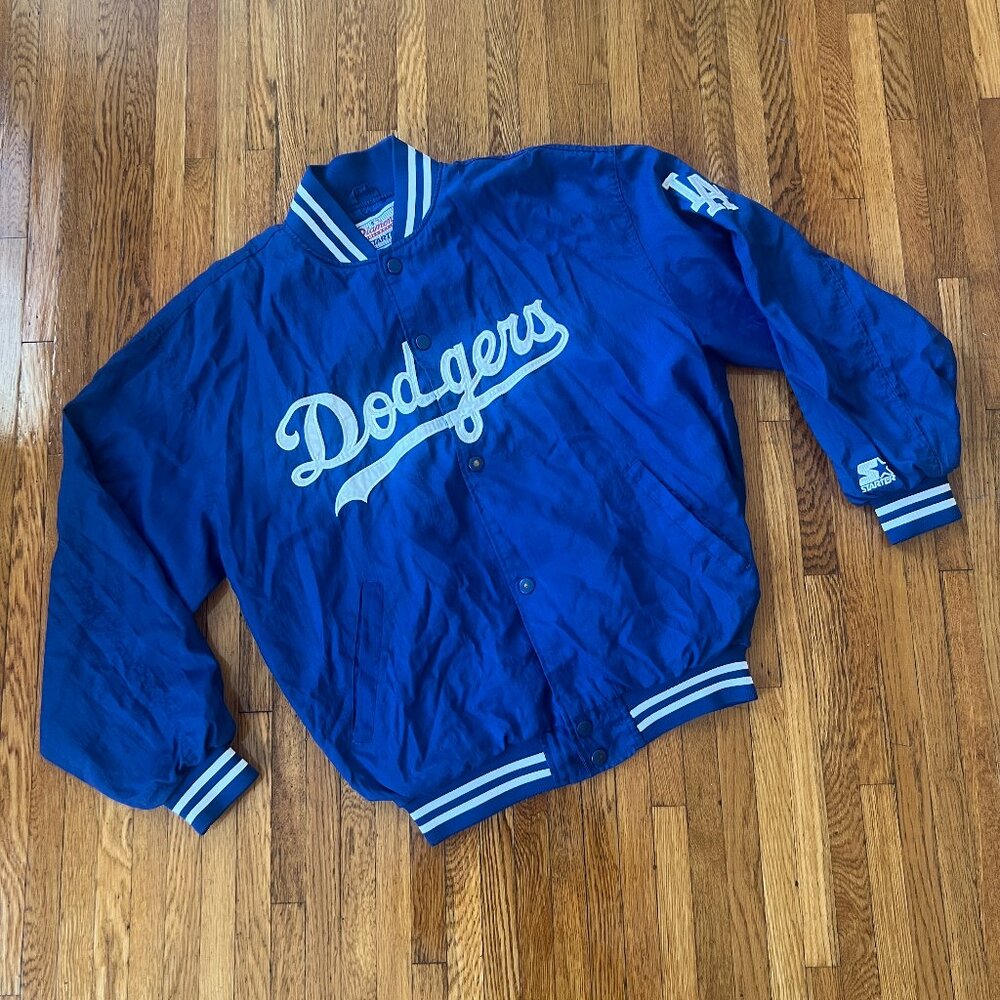 Los Angeles Dodgers Vintage 90s Starter Diamond Collection Blue Jacket - XXL